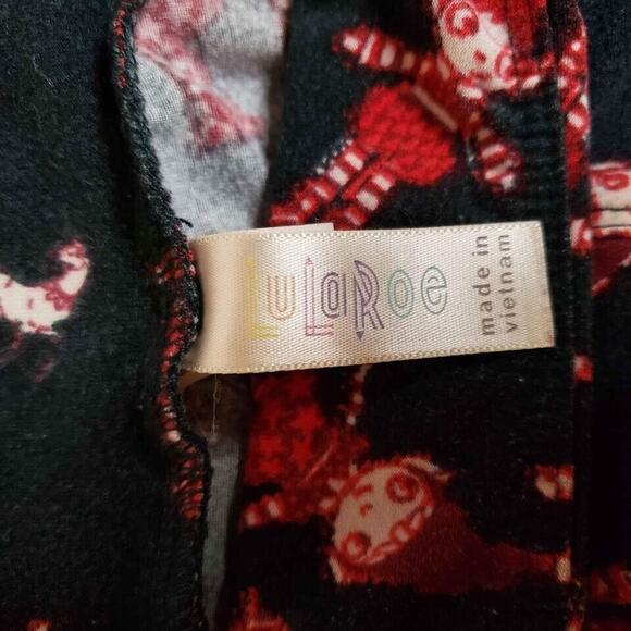 LULA ROE  HALLOWEEN LEGGINGS PUMPKINS SKELETON CREEPY DOLLS ONE SIZE SOFT!! - Picture 7 of 7